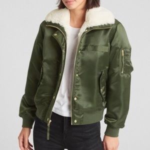GAP Bomber Jacket with faux fur collar